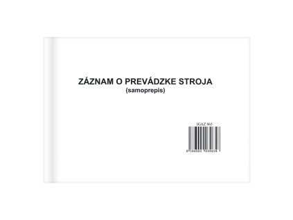 zaznam o prevadzke stroja a5 samoprepis 965