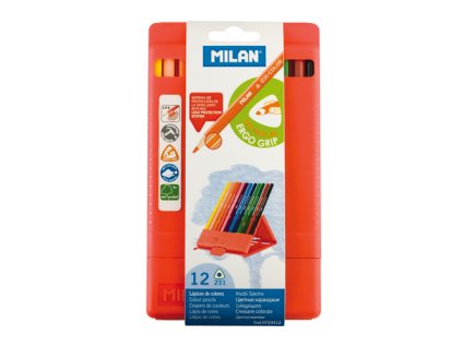 pastelky milan trojhranne 12 ks v boxe