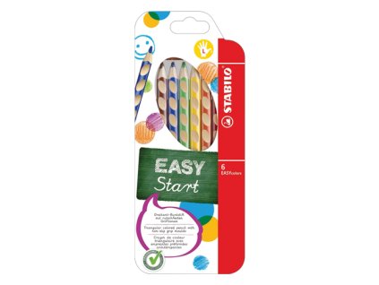 pastelky trojhranne stabilo easycolors pre lavakov 6 ks