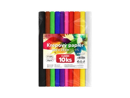 krepovy papier junior 200x25 cm classic sada 10 ks
