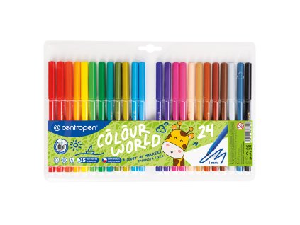 fixy centropen 7550 colour world sada 24 ks
