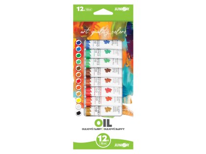 farby olejove junior 12 ml sada 12 ks