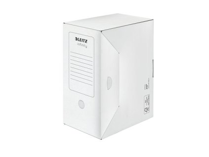 archivny box a4 150 mm recyklovany karton leitz infinity biely