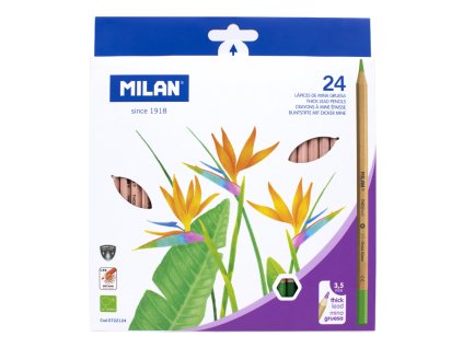 pastelky milan sesthranne 3 3 mm 24 ks