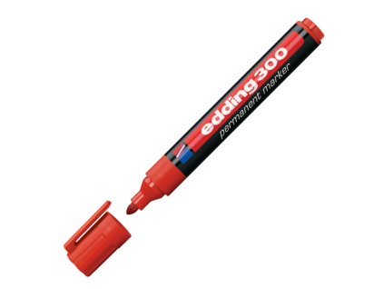 permanentny popisovac edding 300 cerveny