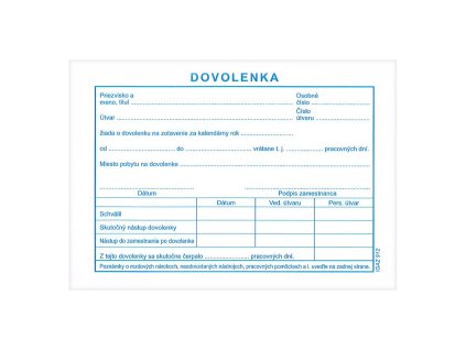 dovolenka a6 samoprepis 100 listov 912