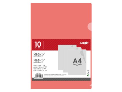 obal zakladaci l pp a4 cerveny sada 10 ks
