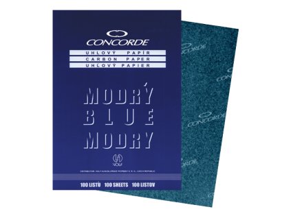 uhlovy prepisovaci papier a4 modry 100 listov