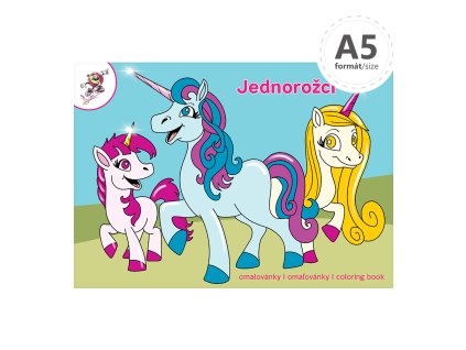 omalovanka a5 lux jednorozci