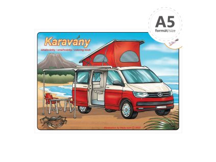 omalovanka a5 karavany