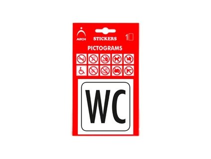 informacna samolepka wc 8 x 8 cm