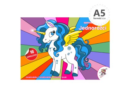omalovanka a5 jednorozci samolepky