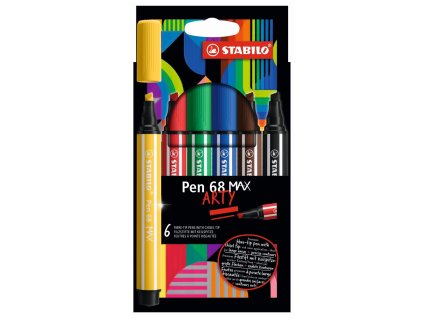 fix vlaknovy stabilo pen 68 max arty sada 6 ks