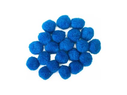 dekoracne pompony 2 cm modre sada 20 ks