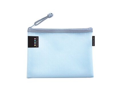 obalka so zipsom sietovana a5 pastelini modra