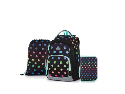 skolsky batoh 3 dielny set oxy go dots