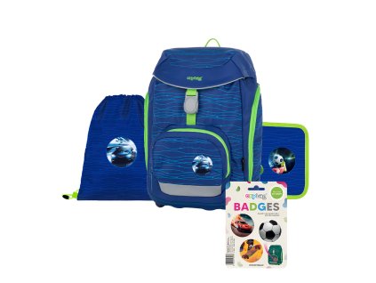 skolska taska 4 dielny set oxy sherpy blue