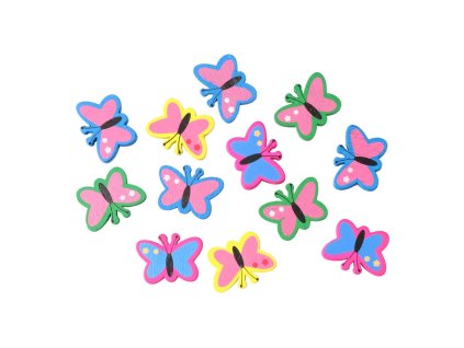 dekoracia motyle mix farieb sada 12 ks