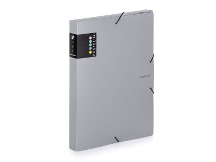 krabica pp s gumou a4 pastelini seda