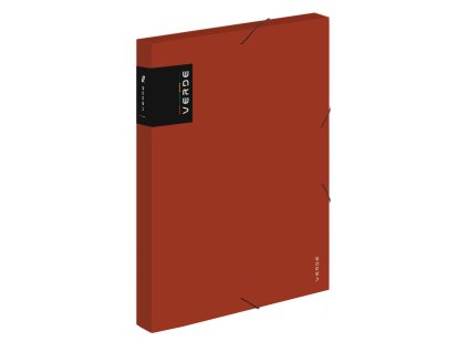 krabica pp s gumou a4 verde tehlova