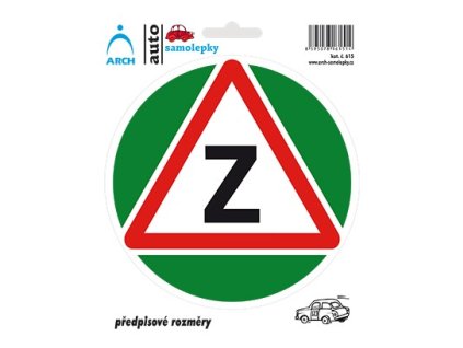 informacna samolepka zaciatocnik priemer 13 cm