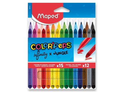 pastelky maped infinity a fixy jungle 15 ks 12 ks