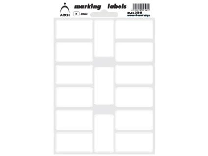 samolepiace etikety biele 40x20 mm 15 ks