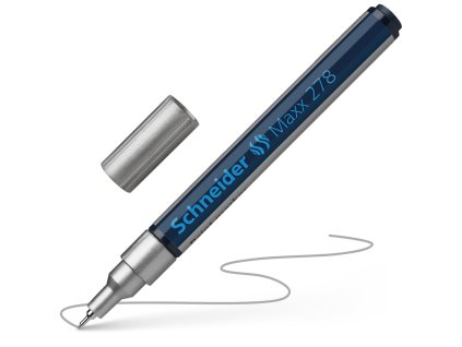 popisovac lakovy schneider maxx 278 strieborna