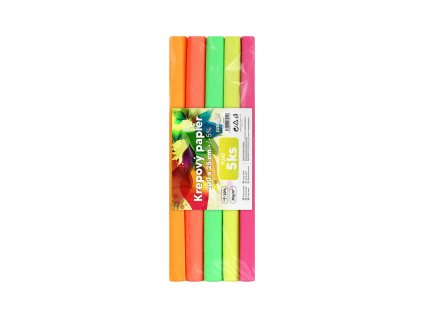 krepovy papier junior 200x25 cm fluo sada 5 ks