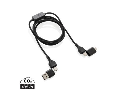 Nabíjací/dátový kábel Datalock 60W s ochranou proti hacknuti (Farba čierna)