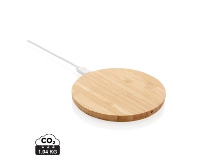 Bambusová bezdrôtová nabíjačka 5W (Farba hnedá)