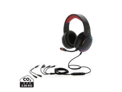 RGB herné slúchadlá (Farba čierna)