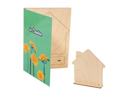 vlastné puzzle pohľadnice, dom (Farba white)