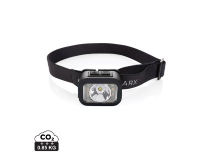 Silná čelovka Gear X z RCS recykl. plastu (Farba čierna)