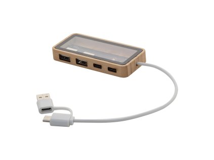 transparentný USB hub (Farba natural)