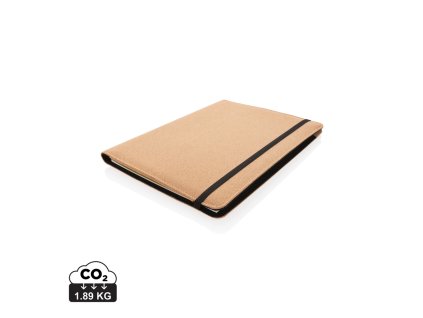 Korkové portfólio A4 s perom (Farba hnedá)