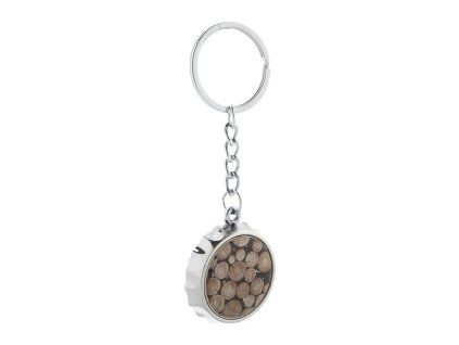 Bubly prívesok na kľúče s otváračom (Farba silver)