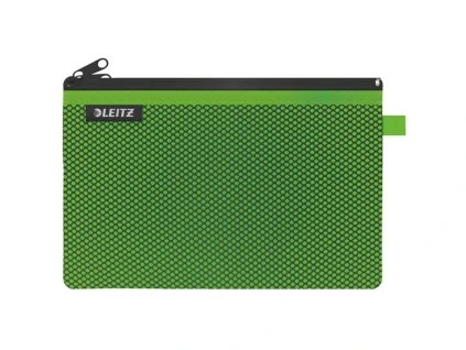 Textilný obal so zipsom dvojitý Leitz WOW veľký zelený