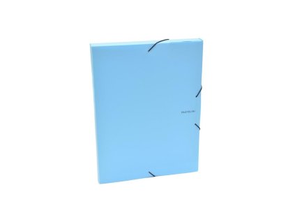 Plastový box s gumičkou Karton PP Pastelini modrý