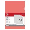 obal zakladaci l pp a4 cerveny sada 10 ks
