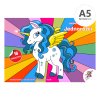 omalovanka a5 jednorozci samolepky