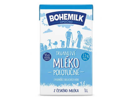 Mléko trvanlivé polotučné