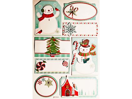 Samolepicí jmenovky na dárky 3D s glitry