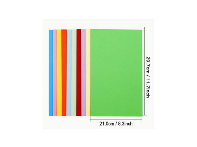 10 barevných papírů