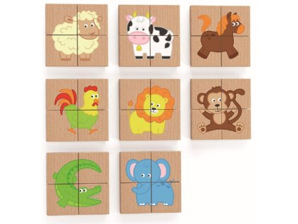 m drevene puzzle s magnetem zviratka 32 dilku 99492