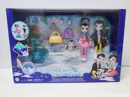 Panenky Enchantimals - 2 tučňáci na bruslích s příslušenstvím