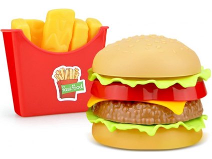 burger a hranolky