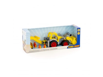 Traktor ConsTruck s lopatou a rypadlem