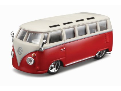 Bburago 1:32 Plus Volkswagen Van Samba Red/White