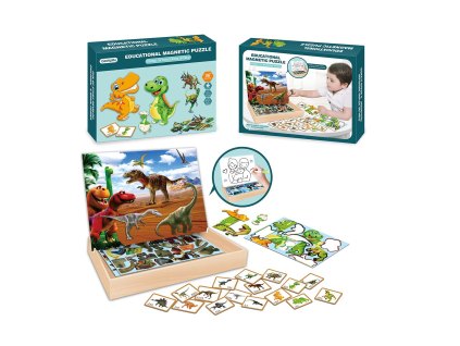 Puzzle magnetické - dinosauři, 30 cm